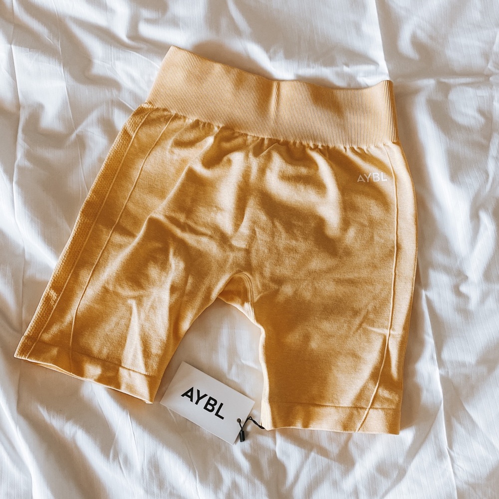 AYBL Yellow Biker Shorts